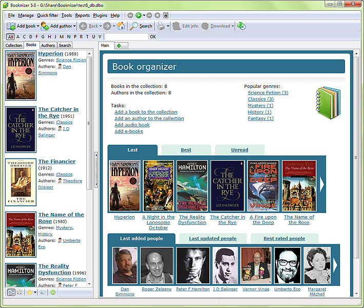 Screenshot of Booknizer 10.1