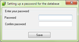 Enter and confirm a password