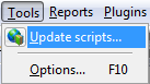 Open the script updater