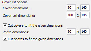 Cover list options