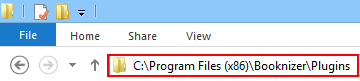 Plugins folder of Booknizer