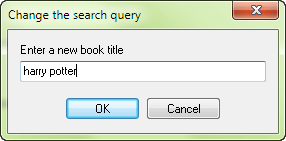 Correct the book title to send another search request
