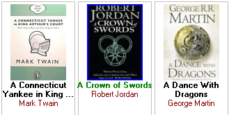 E-book with the green title exists on the device