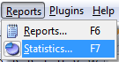 Open the statistics window